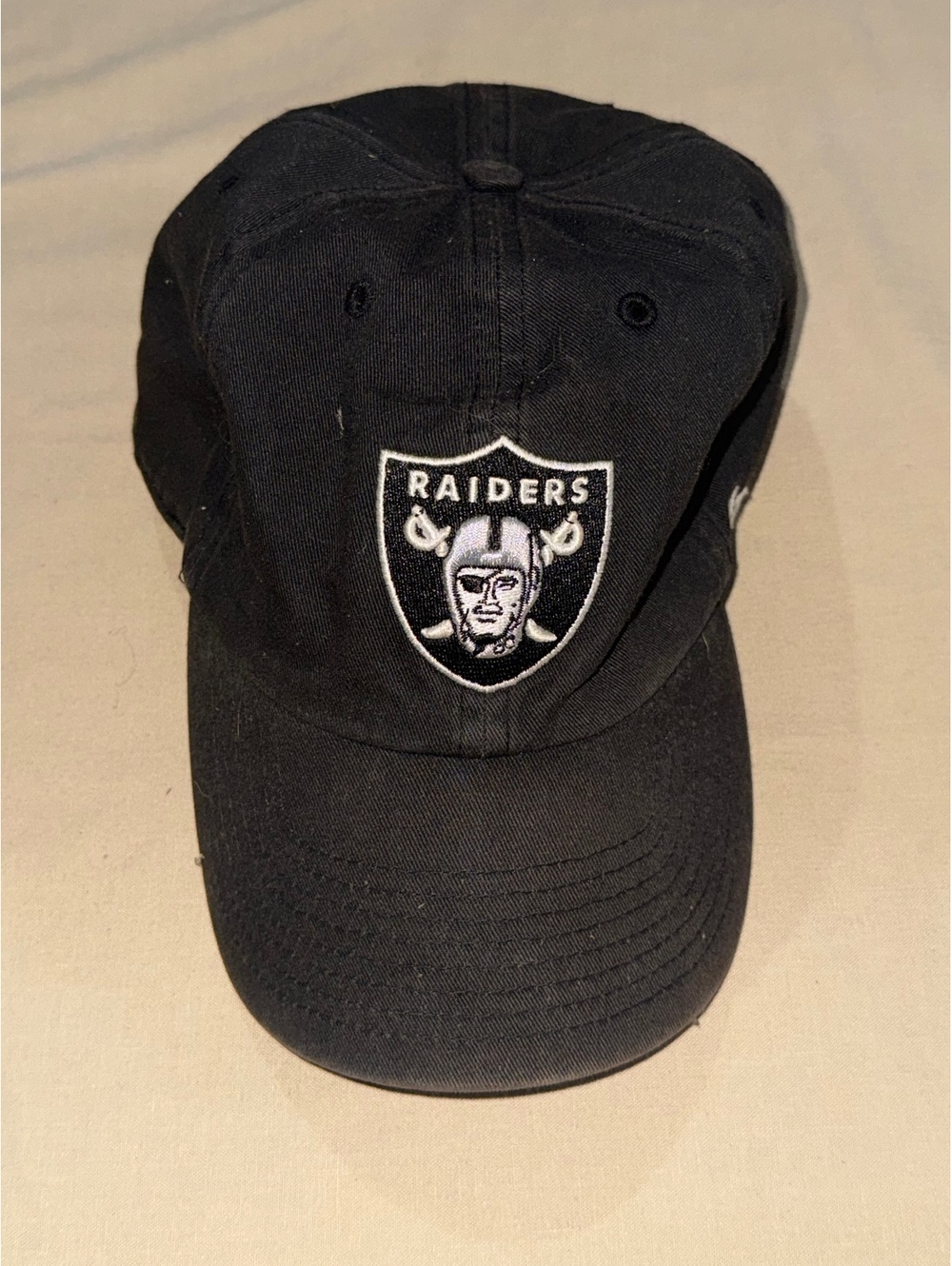 '47 Brand Las Vegas Raiders Clean Up Strapback Hat Black OSFM NFL